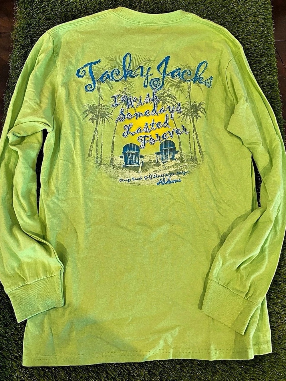 Port & Company Tacky Jacks Long Sleeve Tee Long Sleeve Graphic Tee Green Medium